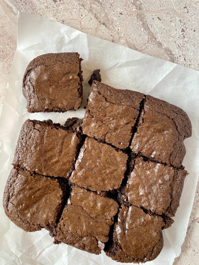 rich, fudgy brownies made with fresh milled flour